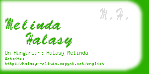 melinda halasy business card